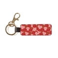 thumbnail image 1 of Wukai Rose Flowers Print Leather Car Keychain, Universal Key Fob Keychain, Leather Key Chain Holder for Men and Women,360 Degree Rotatable, 1 of 5