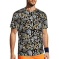 thumbnail image 1 of Wukai Rose Flowers Print Men's Short-Sleeved Mesh T-Shirt,Quick-Dry Short Sleeve Workout T-Shirt-Large, 1 of 8