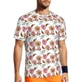 thumbnail image 1 of Wukai Rose Flowers Print Men's Short-Sleeved Mesh T-Shirt,Quick-Dry Short Sleeve Workout T-Shirt-Medium, 1 of 8