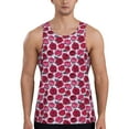 thumbnail image 1 of Wukai Rose Flowers Print Men’s Workout Tank Top Sleeveless Muscle T shirt Gym Running Fitness Tank Top-Small, 1 of 7