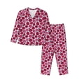thumbnail image 1 of Wukai Rose Flowers Print Women's Pajama Set - Soft Long Sleeve Sleepwear for Comfort and Style-X-Large, 1 of 9