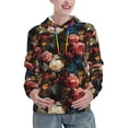 thumbnail image 1 of Wukai Rose Flowers Print Womens Hoodies Fleece Sweatshirts Long Sleeve Sweaters Pullover Fall Outfits Winter Clothes-X-Large, 1 of 7