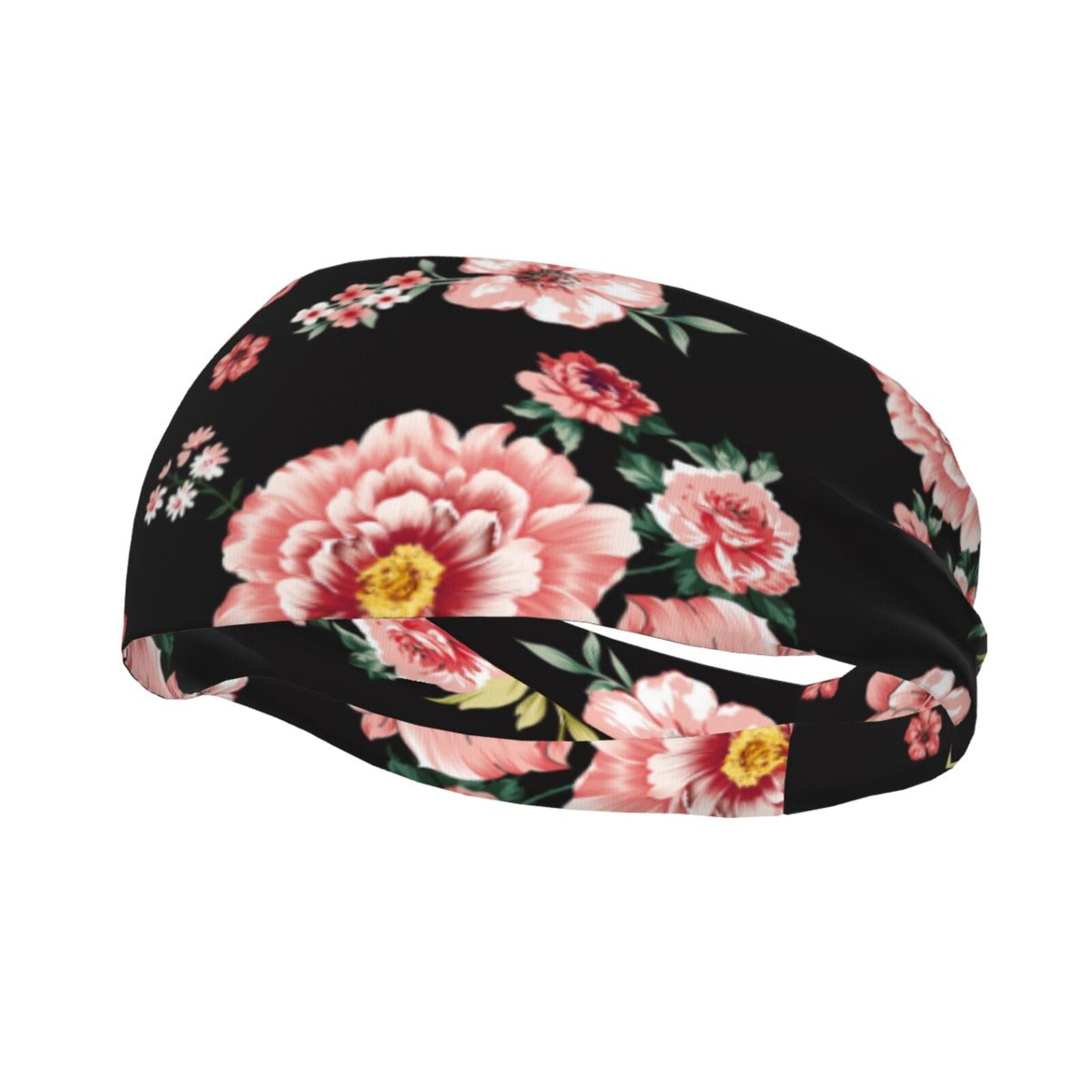 Wukai Rose Flowers Sports sweatband,Men & Women Sweatband Headband for ...