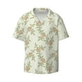 thumbnail image 1 of Wukai Rose Men's Casual Short-Sleeve Button Down Shirt - Lightweight Summer Dress Shirt for Daily Wear-Medium, 1 of 7