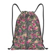 thumbnail image 1 of Wukai Rose Mix Leopard Drawstring Backpack Bag Sport Gym Sackpack Large Size String Backpack Cinch for Women Men-Small, 1 of 6