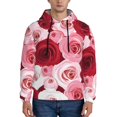thumbnail image 1 of Wukai Rose Print Men Hoodies Fleece Sweatshirts Long Sleeve Sweaters Pullover Fall Outfits Winter Clothes-Medium, 1 of 7