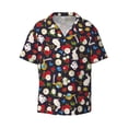 thumbnail image 1 of Wukai Rose Rabbit Men's Casual Short-Sleeve Button Down Shirt - Lightweight Summer Dress Shirt for Daily Wear-3X-Large, 1 of 7
