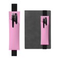thumbnail image 1 of Wukai Rose Red Adjustable Elastic Band Leather Pen Holder,Pencil Holder,Pen Sleeve Pouch for Notebooks,Planners,and Books, 1 of 6