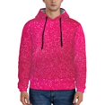 thumbnail image 1 of Wukai Rose Red Glitter Print Men Hoodies Fleece Sweatshirts Long Sleeve Sweaters Pullover Fall Outfits Winter Clothes-Large, 1 of 7