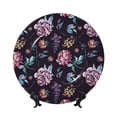 thumbnail image 1 of Wukai Roses Flowers Print Decorative Plate for Display,Bone China Decorative Plate, Ceramic Dinner Plate with Stand, Vertical Ceramic Plate-6in, 1 of 6