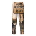 thumbnail image 1 of Wukai Rustic French Signpost Print Teenagers' Pajama Pant Sleep Pajama Lounge Pant PJ Bottoms with Pockets and Button Fly(Available in Big & Tall)-Medium, 1 of 6
