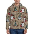 thumbnail image 1 of Wukai Santa Claus cute Print Men Hoodies Fleece Sweatshirts Long Sleeve Sweaters Pullover Fall Outfits Winter Clothes-3X-Large, 1 of 7