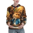 thumbnail image 1 of Wukai Scientist Guinea Pig Print Womens Hoodies Fleece Sweatshirts Long Sleeve Sweaters Pullover Fall Outfits Winter Clothes-Small, 1 of 7
