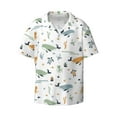 thumbnail image 1 of Wukai Sea Creatures Men's Casual Short-Sleeve Button Down Shirt - Lightweight Summer Dress Shirt for Daily Wear-3X-Large, 1 of 1