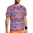 thumbnail image 1 of Wukai Sea Stars Print Men's Short-Sleeved Mesh T-Shirt,Quick-Dry Short Sleeve Workout T-Shirt-4X-Large, 1 of 8