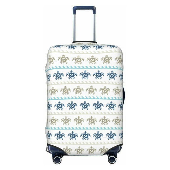 Wukai Sea Turtle Elastic Luggage Cover: Personalized Protection for Your Suitcase - Fits 19~29-inch, Washable & Durable Travel Companion-Small