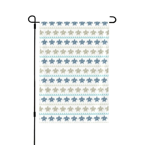 Wukai Sea Turtle Garden Flags Double Sided Welcome Garden Yard House Flags Outside Outdoor House (Only Flag)