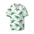 thumbnail image 1 of Wukai Sea Turtle Men's Casual Short-Sleeve Button Down Shirt - Lightweight Summer Dress Shirt for Daily Wear-X-Large, 1 of 1