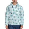 thumbnail image 1 of Wukai Sea Turtle Print Men Hoodies Fleece Sweatshirts Long Sleeve Sweaters Pullover Fall Outfits Winter Clothes-Large, 1 of 7