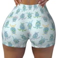 thumbnail image 1 of Wukai Sea Turtle Print Pack Biker Shorts for Women Yoga Workout Gym Running Scrunch Active Shorts-Small, 1 of 8