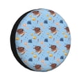 thumbnail image 1 of Wukai Sea Turtle Print Spare Tire Cover for RV Trailer,Waterproof PVC Faux Leather Wheel Cover Fit for Truck,Trailer,RV,SUV,Camper and Most Vehicle-14 inch, 1 of 6
