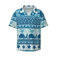 thumbnail image 1 of Wukai Sea Underwater Animals Men's Casual Short-Sleeve Button Down Shirt - Lightweight Summer Dress Shirt for Daily Wear-Small, 1 of 7