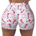 thumbnail image 1 of Wukai Seahorse and Starfish Print Pack Biker Shorts for Women Yoga Workout Gym Running Scrunch Active Shorts-Medium, 1 of 8