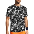 thumbnail image 1 of Wukai Seamless Pattern With Skulls Print Men's Short-Sleeved Mesh T-Shirt,Quick-Dry Short Sleeve Workout T-Shirt-4X-Large, 1 of 8