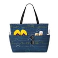 thumbnail image 1 of Wukai Shark Print Zipper Bag,large Beach Tote Bag,Waterproof Sandproof Bag,Grocery and Picnic Tote Travel Bag, 1 of 5