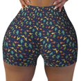thumbnail image 1 of Wukai Shells and Seaweed Print Pack Biker Shorts for Women Yoga Workout Gym Running Scrunch Active Shorts-Large, 1 of 8