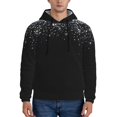 thumbnail image 1 of Wukai Silver Glitter1 Print Men Hoodies Fleece Sweatshirts Long Sleeve Sweaters Pullover Fall Outfits Winter Clothes-Small, 1 of 7
