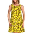 thumbnail image 1 of Wukai Skateboard Print Women's Sleeveless Dress, Loose Fit Casual Dress for Women, Comfortable Sleeveless Summer Dress, 1 of 7