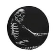 thumbnail image 1 of Wukai Skeleton Playing Xylophone Print Spare Tire Cover for RV Trailer,Waterproof PVC Faux Leather Wheel Cover Fit for Truck,Trailer,RV,SUV,Camper and Most Vehicle-16 inch, 1 of 6