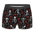 thumbnail image 1 of Wukai Skeleton with Roses Print Men’s Underwear Breathable Boxer Briefs,&nbsp;Moisture Wicking & Breathable-XX-Large, 1 of 7