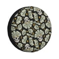 thumbnail image 1 of Wukai Skull with Dollar Print Spare Tire Cover for RV Trailer,Waterproof PVC Faux Leather Wheel Cover Fit for Truck,Trailer,RV,SUV,Camper and Most Vehicle-14 inch, 1 of 6