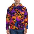 thumbnail image 1 of Wukai Skull Print Men Hoodies Fleece Sweatshirts Long Sleeve Sweaters Pullover Fall Outfits Winter Clothes-XX-Large, 1 of 7