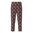 thumbnail image 1 of Wukai Skull colorful flower Print Teenagers' Pajama Pant Sleep Pajama Lounge Pant PJ Bottoms with Pockets and Button Fly(Available in Big & Tall)-XS(5-6), 1 of 6