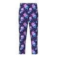 thumbnail image 1 of Wukai Skull starry sky flower leaf Print Teenagers' Pajama Pant Sleep Pajama Lounge Pant PJ Bottoms with Pockets and Button Fly(Available in Big & Tall)-XS(5-6), 1 of 6