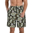 thumbnail image 1 of Wukai Skull with Dollar Print Beach Trunks with Compression Liner Swimsuit Quick Dry Beach Sports Shorts with Pocket-XX-Large, 1 of 8