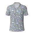 thumbnail image 1 of Wukai Sleep Rabbit Men’s Polo Shirts,Quick-Dry Athletic Shirt,Classic Fit Shirts-Small, 1 of 1