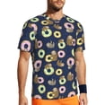 thumbnail image 1 of Wukai Sloth with Donuts Print Men's Short-Sleeved Mesh T-Shirt,Quick-Dry Short Sleeve Workout T-Shirt-5X-Large, 1 of 8