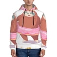 thumbnail image 1 of Wukai Sloth with Donuts1 Print Men Hoodies Fleece Sweatshirts Long Sleeve Sweaters Pullover Fall Outfits Winter Clothes-XX-Large, 1 of 7