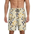 thumbnail image 1 of Wukai Snake And Floral Men’s Short Pajama Pants With Pockets Soft Sleep Pj Shorts for Men-XX-Large, 1 of 6