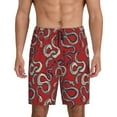 thumbnail image 1 of Wukai Snake Men’s Short Pajama Pants With Pockets Soft Sleep Pj Shorts for Men-Medium, 1 of 6