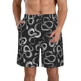 thumbnail image 1 of Wukai Snake Print Beach Trunks with Compression Liner Swimsuit Quick Dry Beach Sports Shorts with Pocket-Medium, 1 of 8
