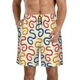 thumbnail image 1 of Wukai Snake Print Beach Trunks with Compression Liner Swimsuit Quick Dry Beach Sports Shorts with Pocket-Small, 1 of 8