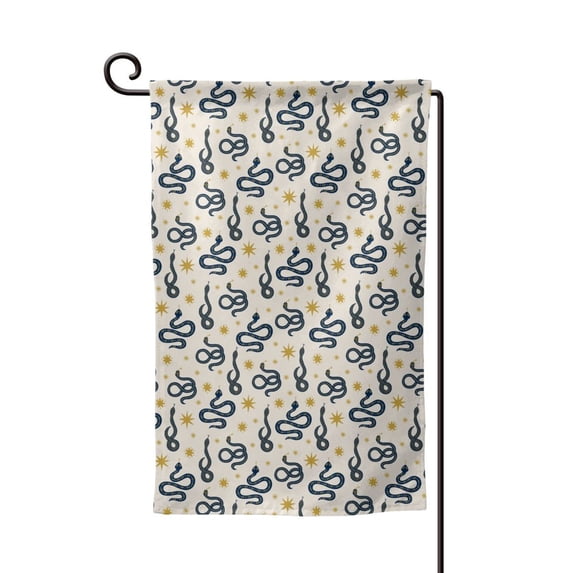Wukai Snake Print Garden Flag 12.5x18 Inch Double Sided Sun-resistant Rain-resistant, Wrinkle-resistant Colorfast(Only Flag)