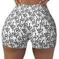 thumbnail image 1 of Wukai Snake Print Pack Biker Shorts for Women Yoga Workout Gym Running Scrunch Active Shorts-, 1 of 8