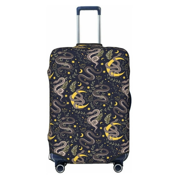 Wukai Snake Sleep Elastic Luggage Cover: Personalized Protection for Your Suitcase - Fits 19~29-inch, Washable & Durable Travel Companion-Medium