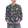thumbnail image 1 of Wukai Space Cars Print Womens Hoodies Fleece Sweatshirts Long Sleeve Sweaters Pullover Fall Outfits Winter Clothes-Medium, 1 of 7